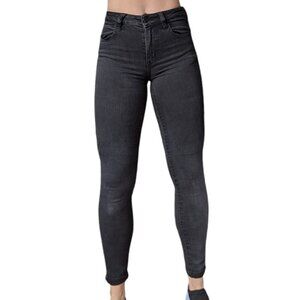 American Eagle Outfitters High Waisted Black Skinny Jeans Women Size 2